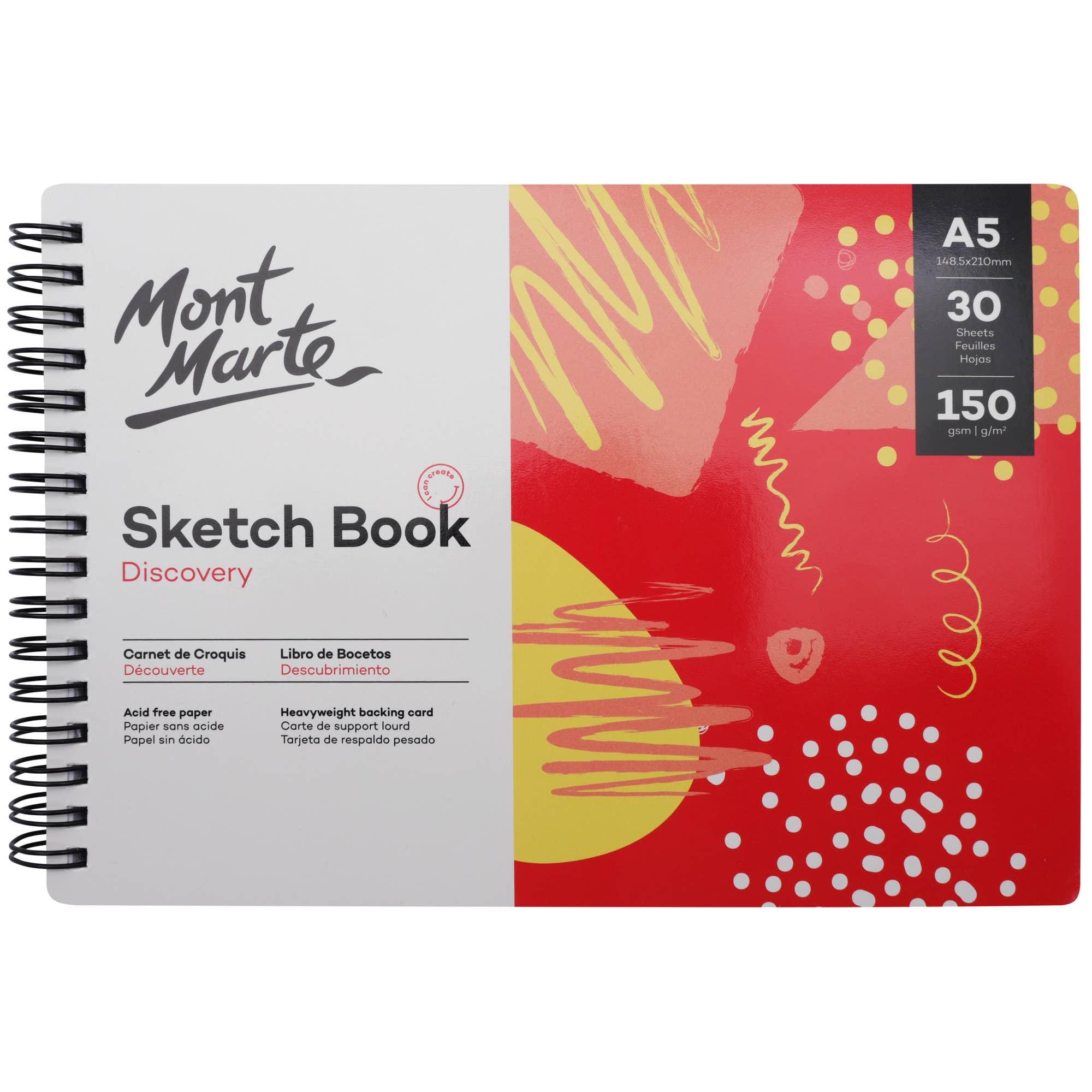 Mont Marte Usa, Inc. - Wholesale Sketchbook/Sketchpad - Sketch Book Discovery A5 (5.8 x 8.3in) 30 Sheets 150gsm0