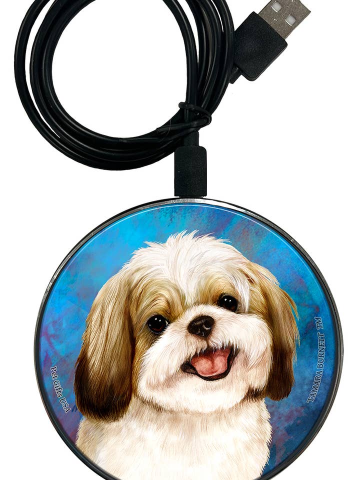 Shih Tzu Gold and White - Zoomies Phone Charger for wholesale by Pet Gifts USA, LLC