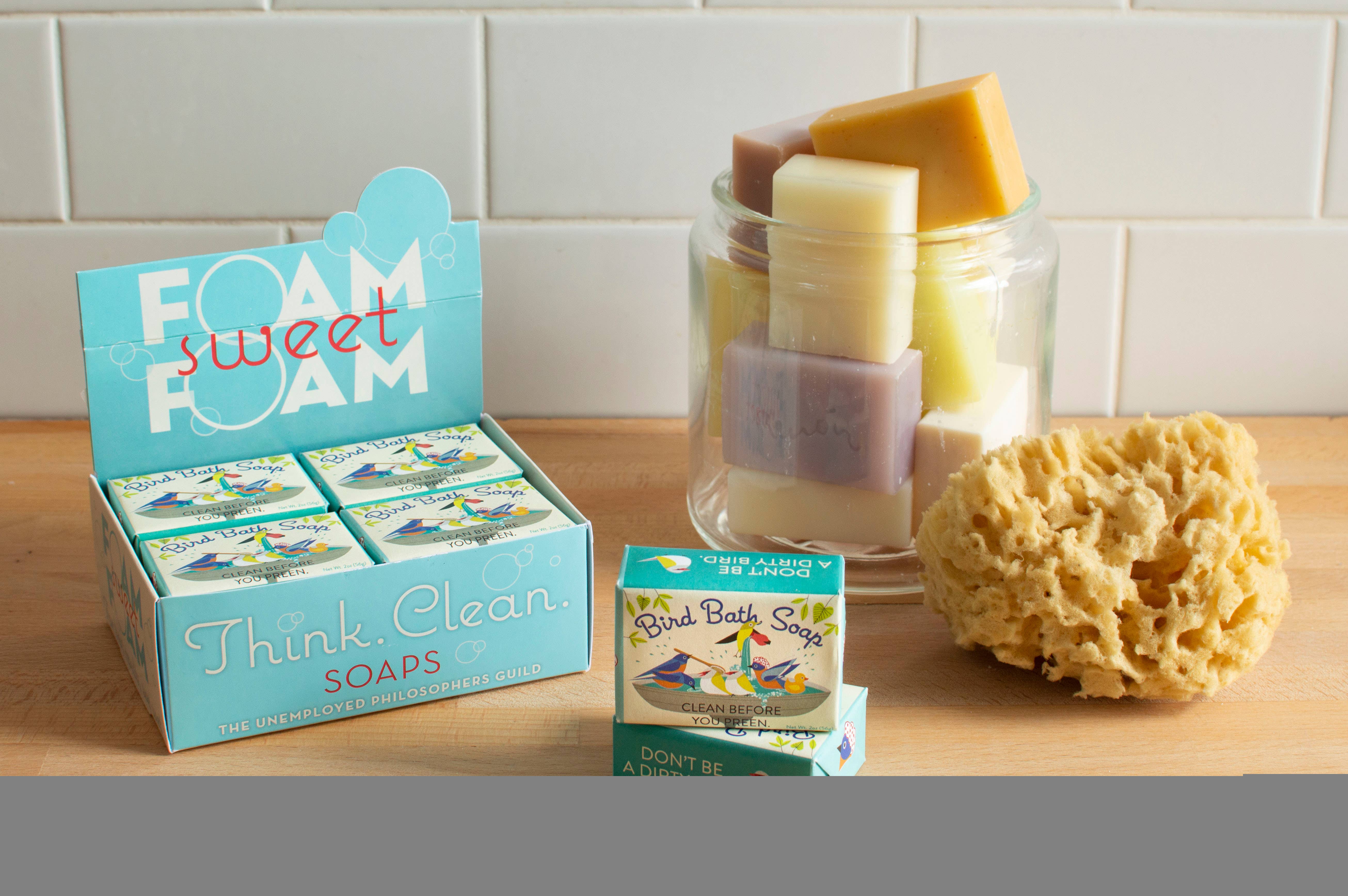Unemployed Philosophers Guild – sabonete sólido por atacado – Sabonete Bird Bath1