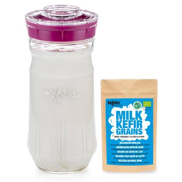2tech Ltd - Wholesale DIY Food Kit - Kefirko Milk Kefir Kit with Dehydrated Grains, 1400 ml