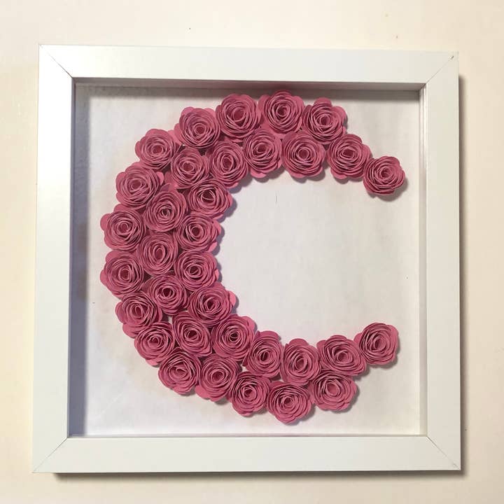 Pink Moon Crescent Paper Flower Box Birthday Wedding Gift for wholesale by Jadore