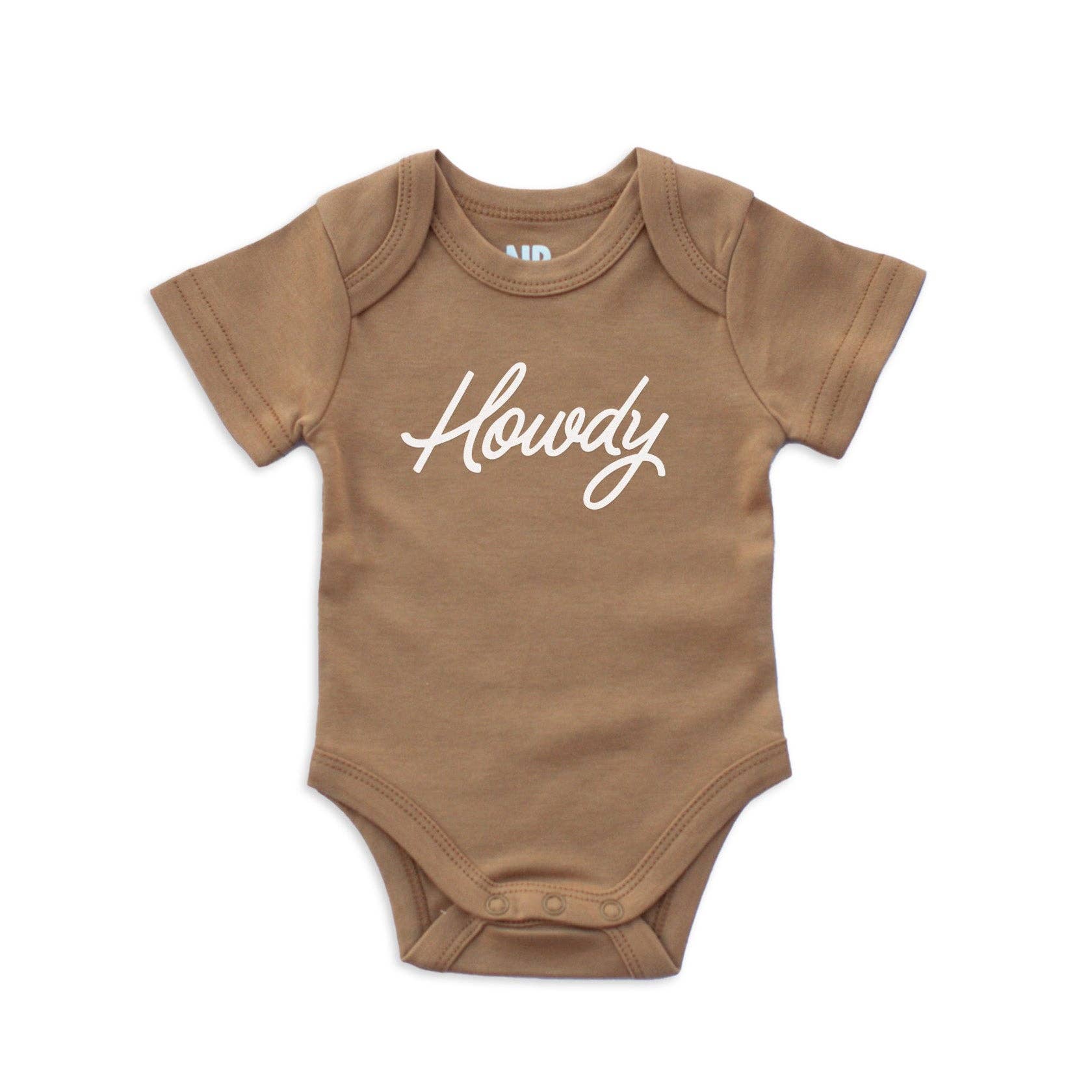 Frankie Jean - Wholesale Bodysuit (Non-Footed) - Baby - Howdy Cursive Onesie1