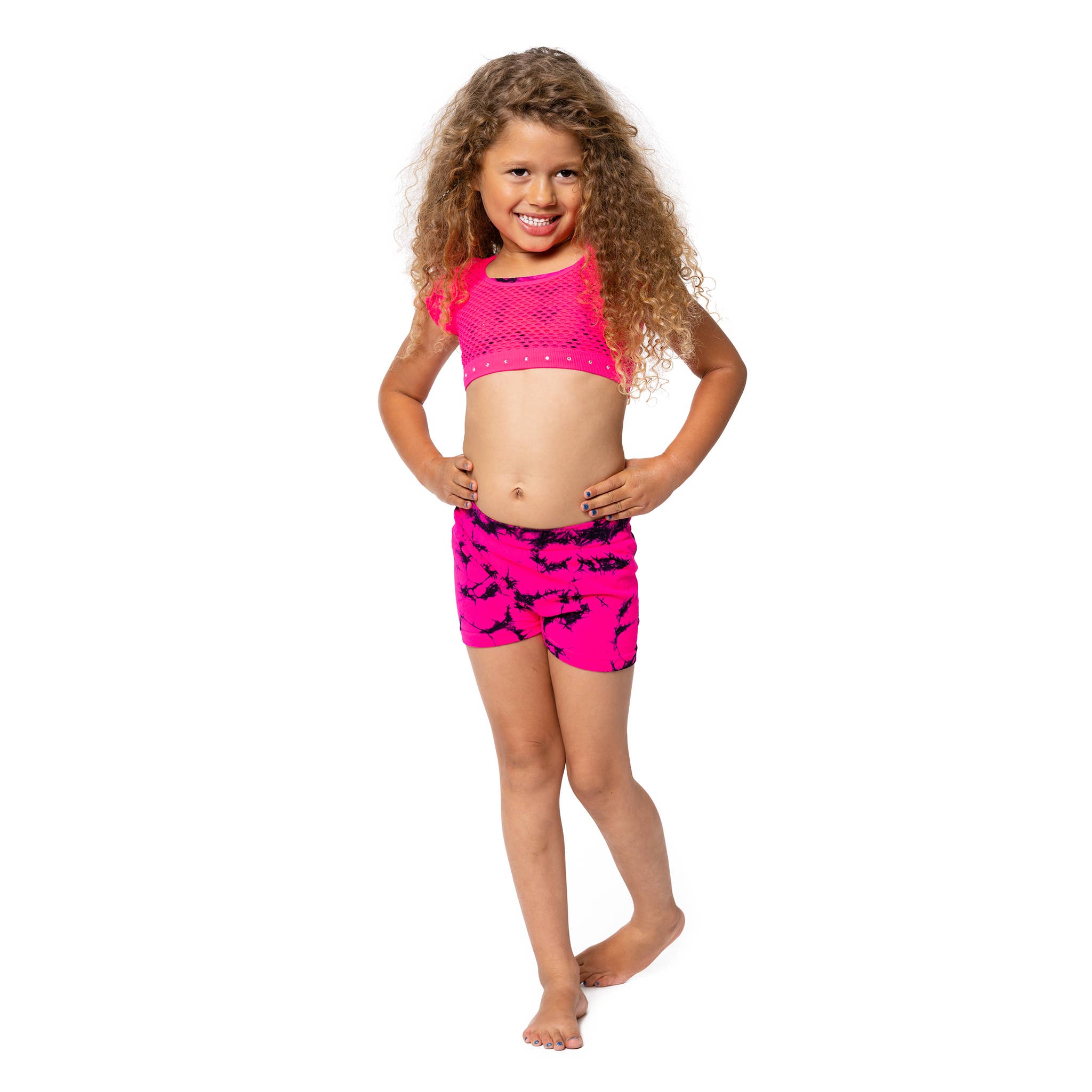 Malibu Sugar - Vente Débardeur – enfant - Top Crop Dance en maille avec bande en strass pour petites filles, 4 à 6 pièces14