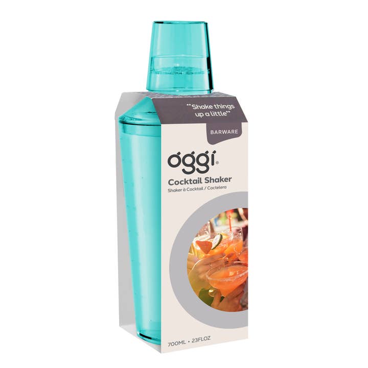 Oggi - Wholesale Cocktail Shaker - Cocktail Shaker, 24oz / 700ml, Aqua4