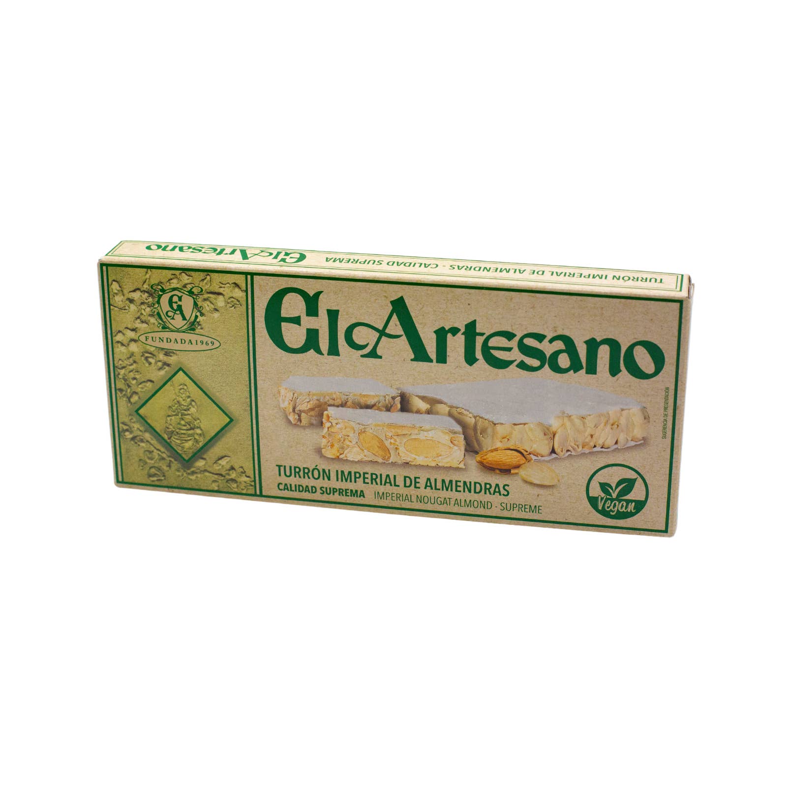 El Artesano - Wholesale Nougat - Imperial Almond Artisan Nougat 150g -Suitable for Vegans-