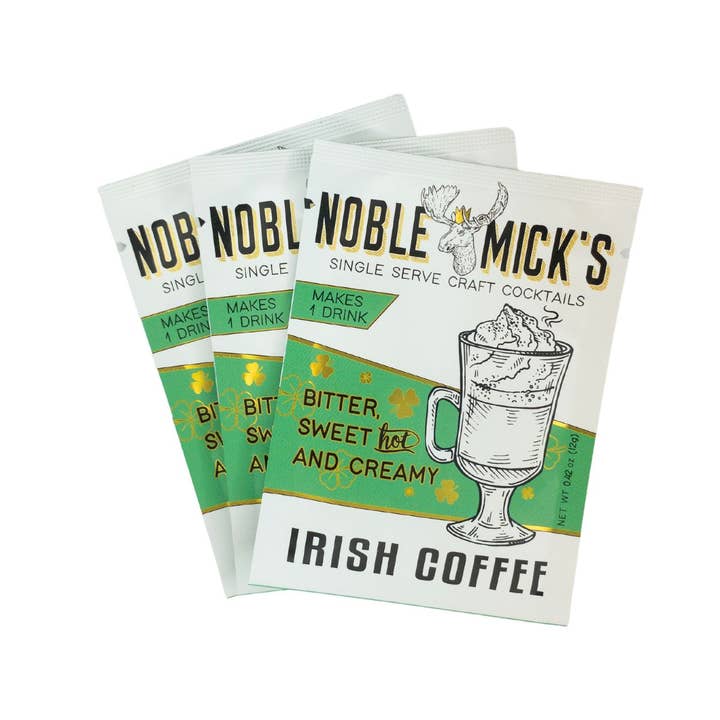 NOBLE MICK'S - Single Serve Craft Cocktails - Wholesale Cocktail Mix/Syrup - Irish Coffee Single Serve Craft Cocktail