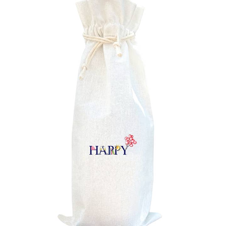 glücklicher Weinbeutel für den Großhandel von Tina Labadini Designs