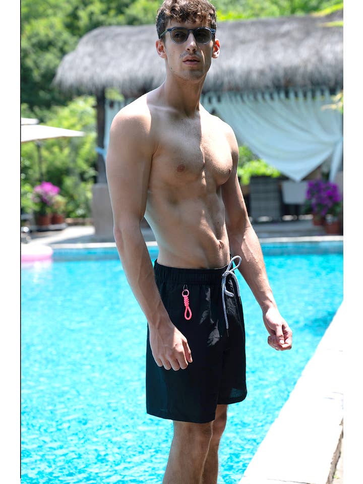 Islandhaze - Wholesale Swim Shorts - Men's - 6'' Inch Men's Solid new texture shorts-Oman53