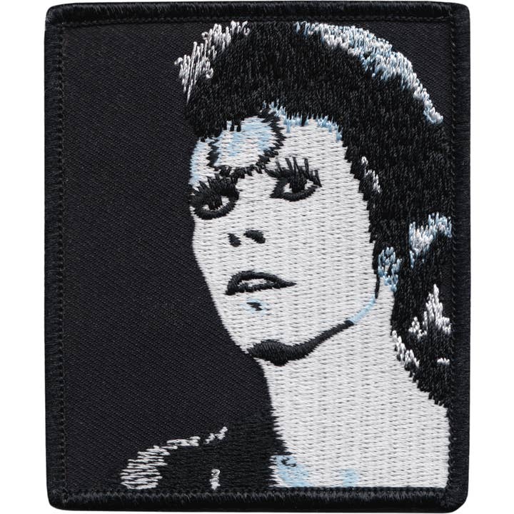 Square Deal Recordings & Supplies - Wholesale Patch - Patch - David Bowie B&W Ziggy - 1970s Glam Rock Music Band