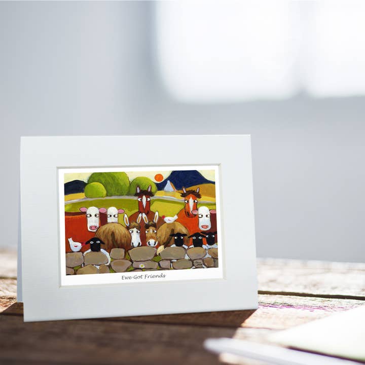 Ewe Got Friends — Biglietto di auguri per la vendita all'ingrosso da parte di The Whimsical World of Thomas Joseph