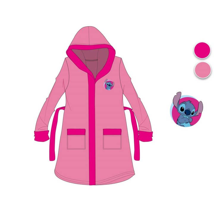 Disney Stitch Kapuzen-Bademantel aus Baumwolle für kleine Mädchen für den Großhandel von Evidence