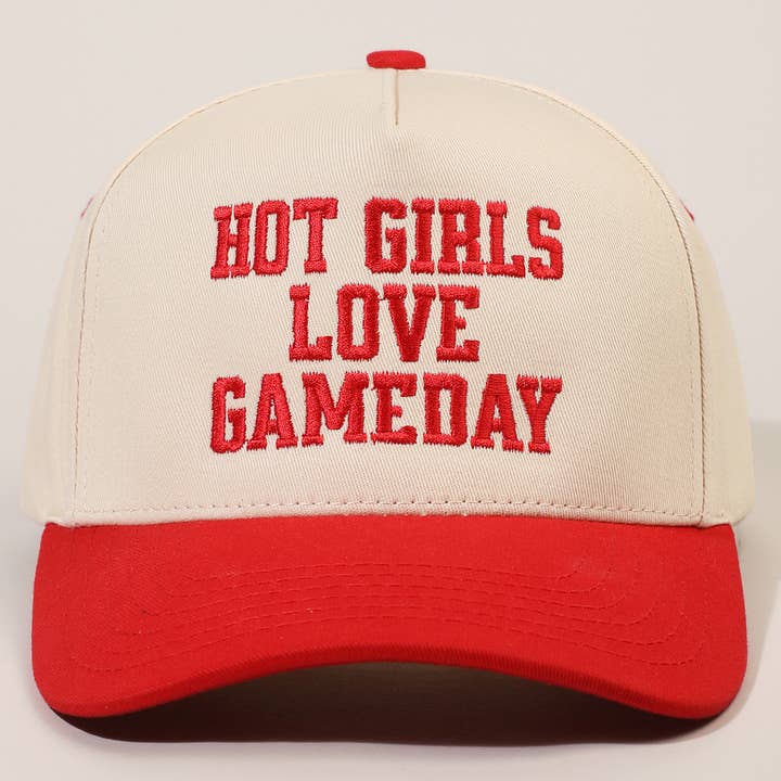 Fashion City – Engroshandel Trucker hat - Dame – HOT GIRLS LOVE GAMEDAY Broderet Trucker Hat16