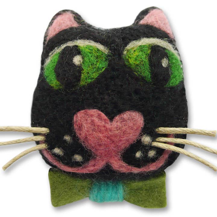 Kit de broches à feutrer Captain Catpin pour chats pour la vente par Gilliangladrag Ltd