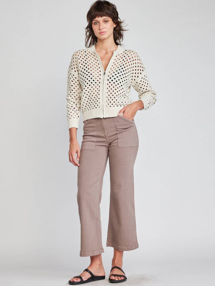 Aria Hi-Waist Pants Terra for wholesale by Self Contrast