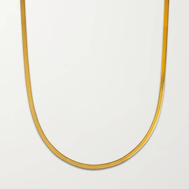 The Thin Herringbone Chain Necklace for wholesale by Montserrat New York