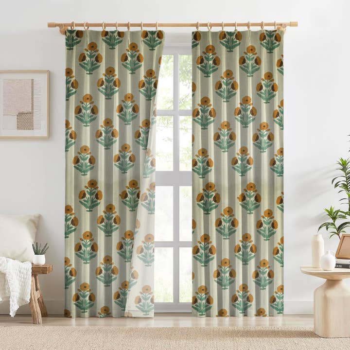 Klassisk design tyk linned plisseret gardin - Badshah for engroshandel hos Fabdivine