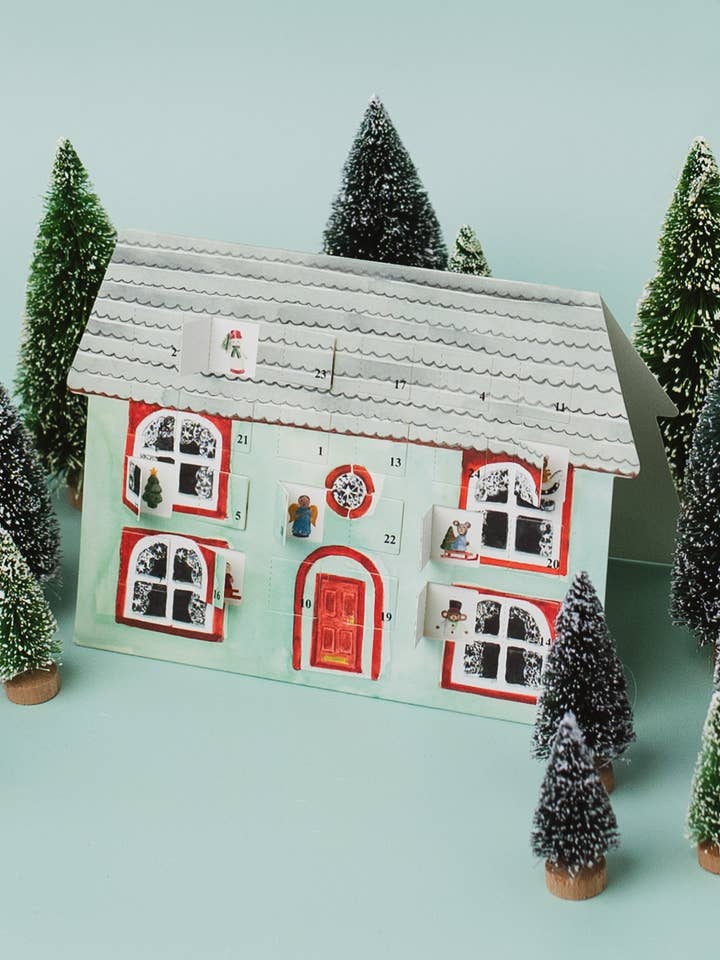 Humbug House Advent Calendar Christmas Card for wholesale by Western Sketch