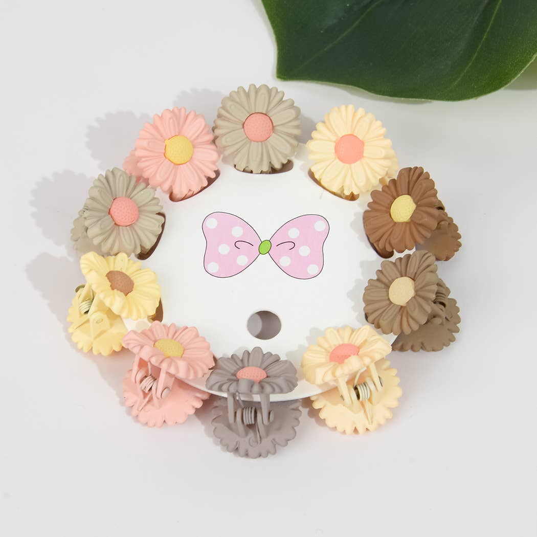 SoapElenGlen - Wholesale Hair Clip - Kids - Lovely Daisy and Bow Tie Tiny Hair Claw Clips4