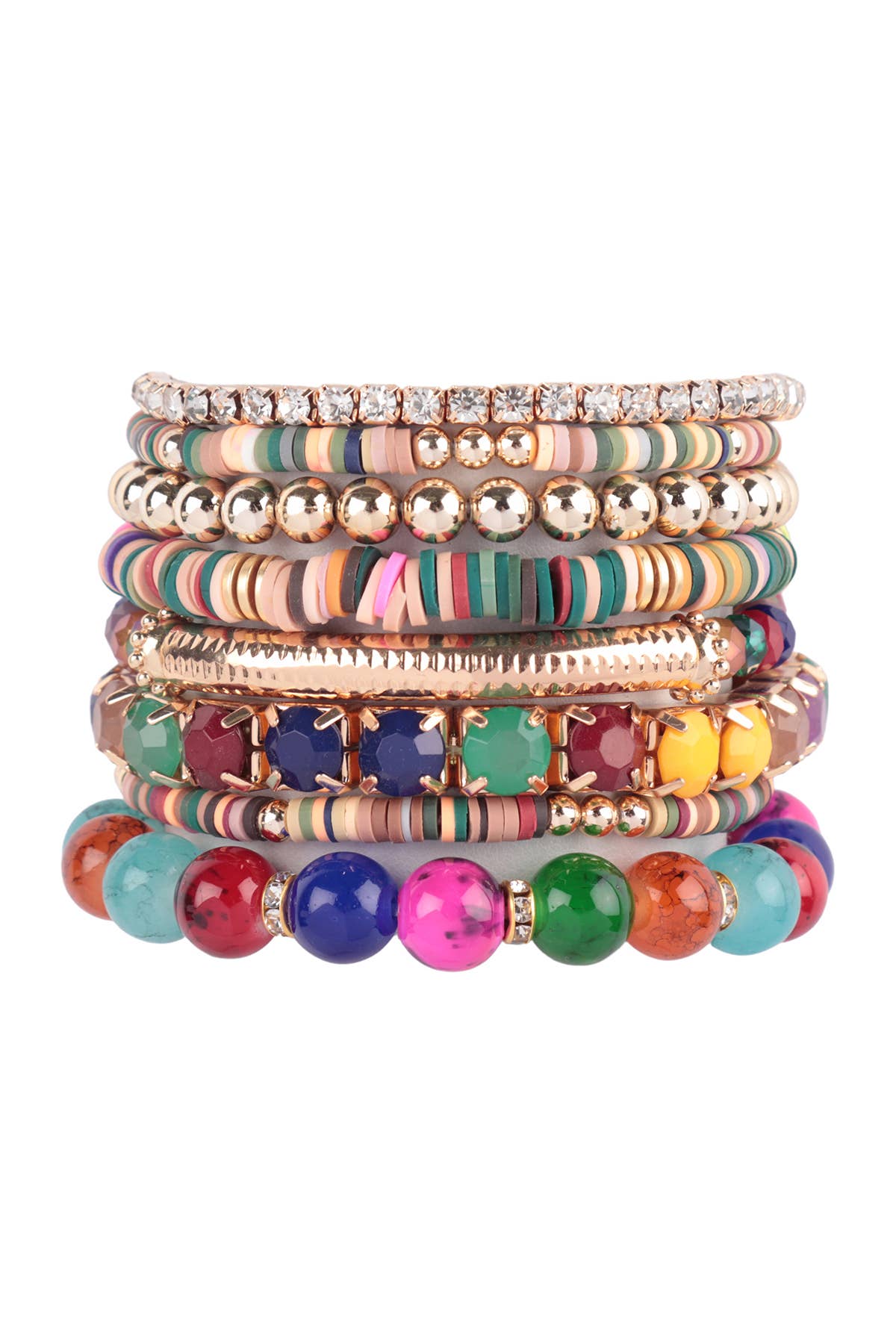 MYS Wholesale Inc - Vente Bracelet de perles - Bracelet extensible à breloques Fimo Ccb Mix9