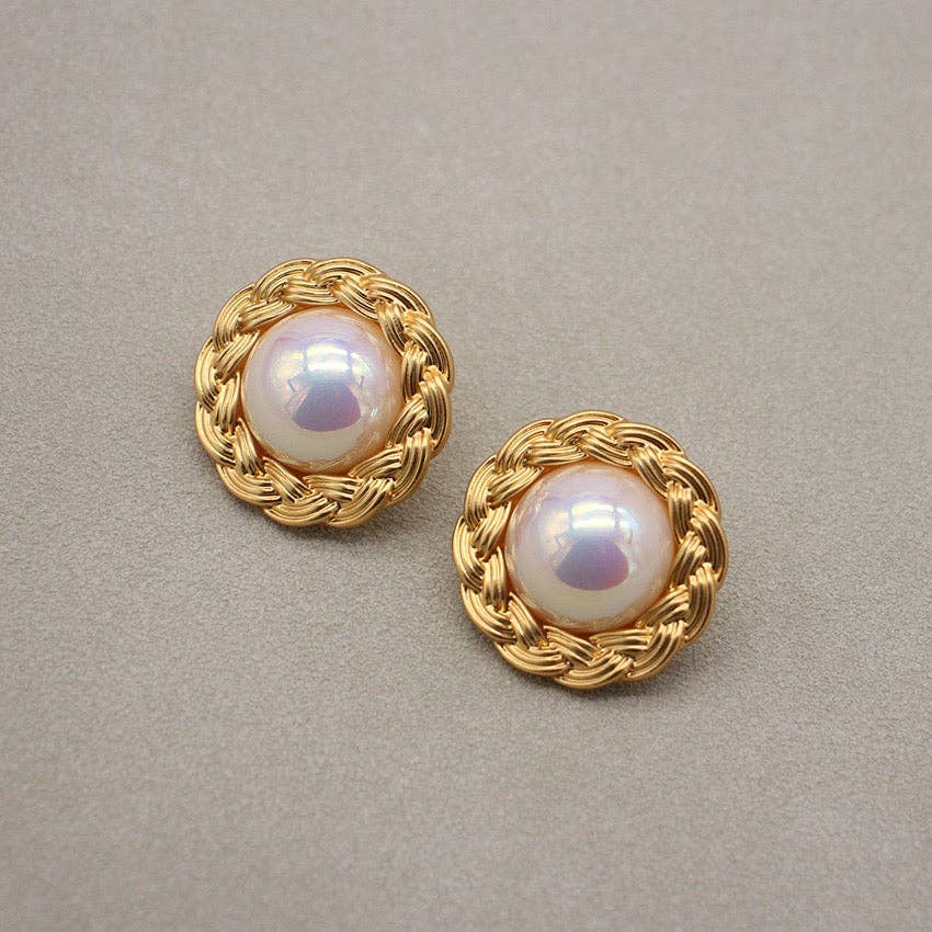 Miss Cecilia - Wholesale Stud/Post Earrings - Margaux Pearl Studs4