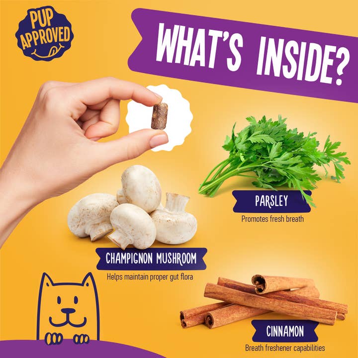 Dogline - Vente Compléments alimentaires – chien - Breath Aid à la cannelle pour chiens en pot de 9 oz (120 unités)6