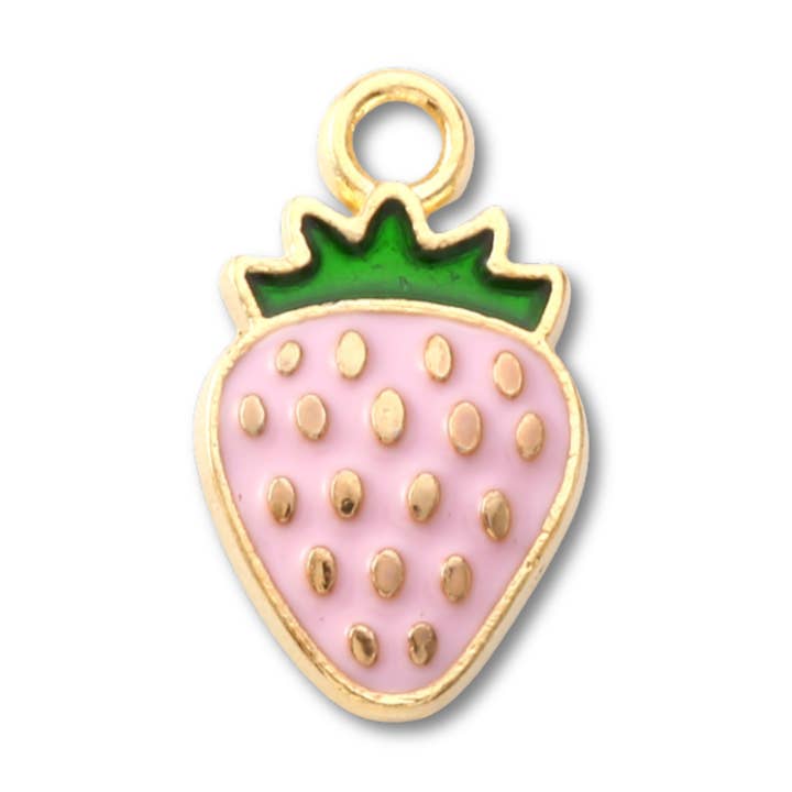 Love, Paige Designs – Engroshandel Vedhæng/charm – Jordbær Pink Guld Charm0