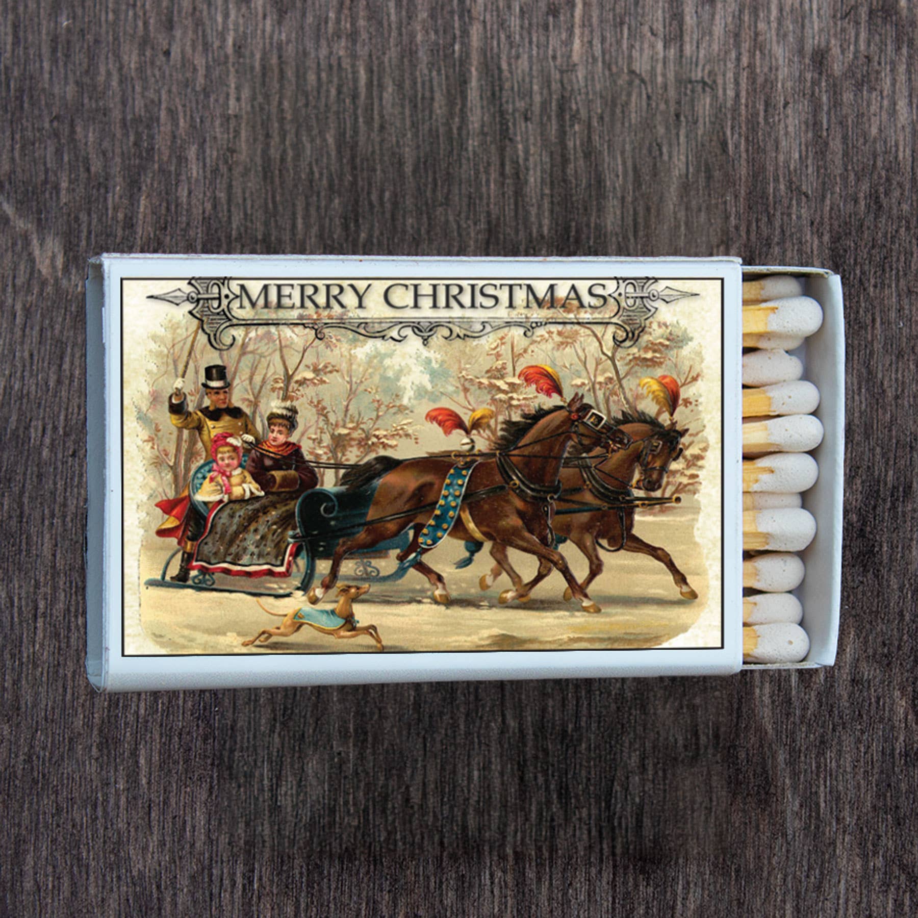 Most Amazing - Wholesale Matches - Christmas Sleigh Ride Matchbox Candle Acc • Matches0