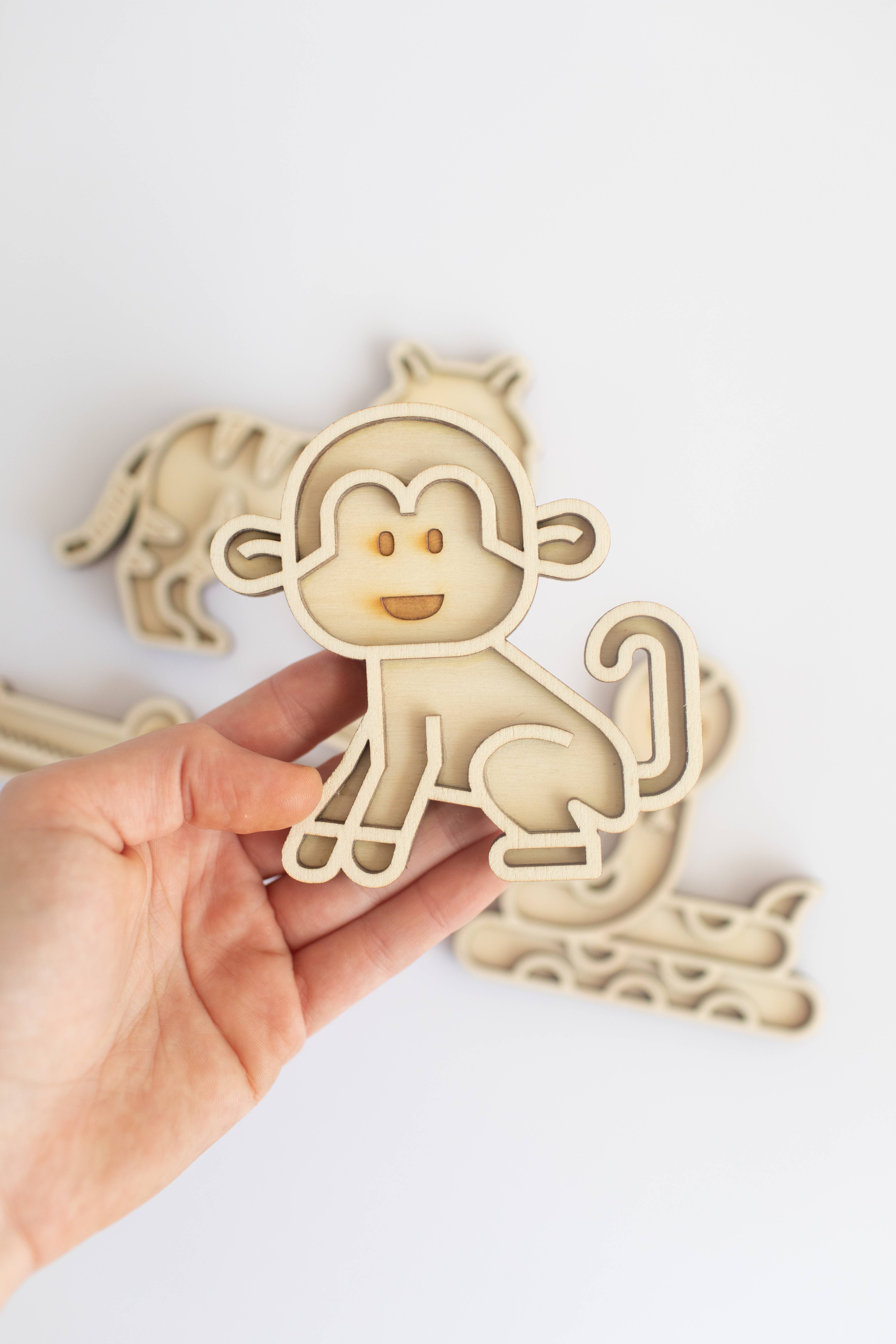 Studio de Rijk - Wholesale Wood Toy - Kids - Play tray mini set - Jungle animals2