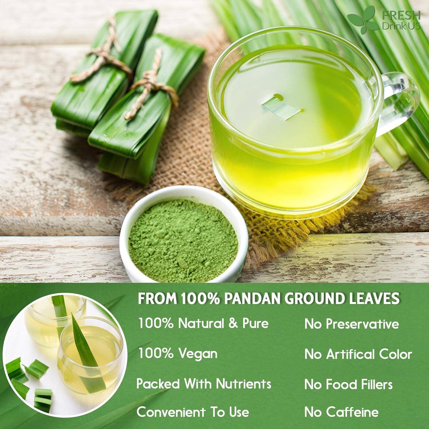 Naomi's Happy Place Shop - Wholesale Health/Detox Tea - Natural Pandan Leaves Dried, Pandan Leaf Powder, 100% Pure Dried Pandan Leaves, Pandan Leaf Tea, No Additives, No Caffeine, Vegan12