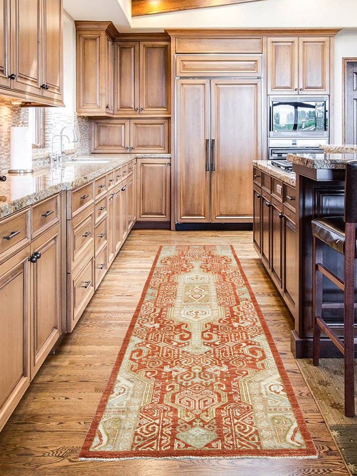 Ziegler tæppe 383x81cm løbetæppe Løber håndbundet for engroshandel hos Zargarrugs