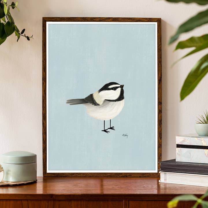 Annie Bailey Art - Wholesale Art Print - Mountain Chickadee - bird illustration Print5