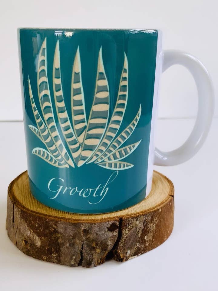 Positivitetstryckta keramiska muggar - Tillväxt för wholesale av Faodail Studio