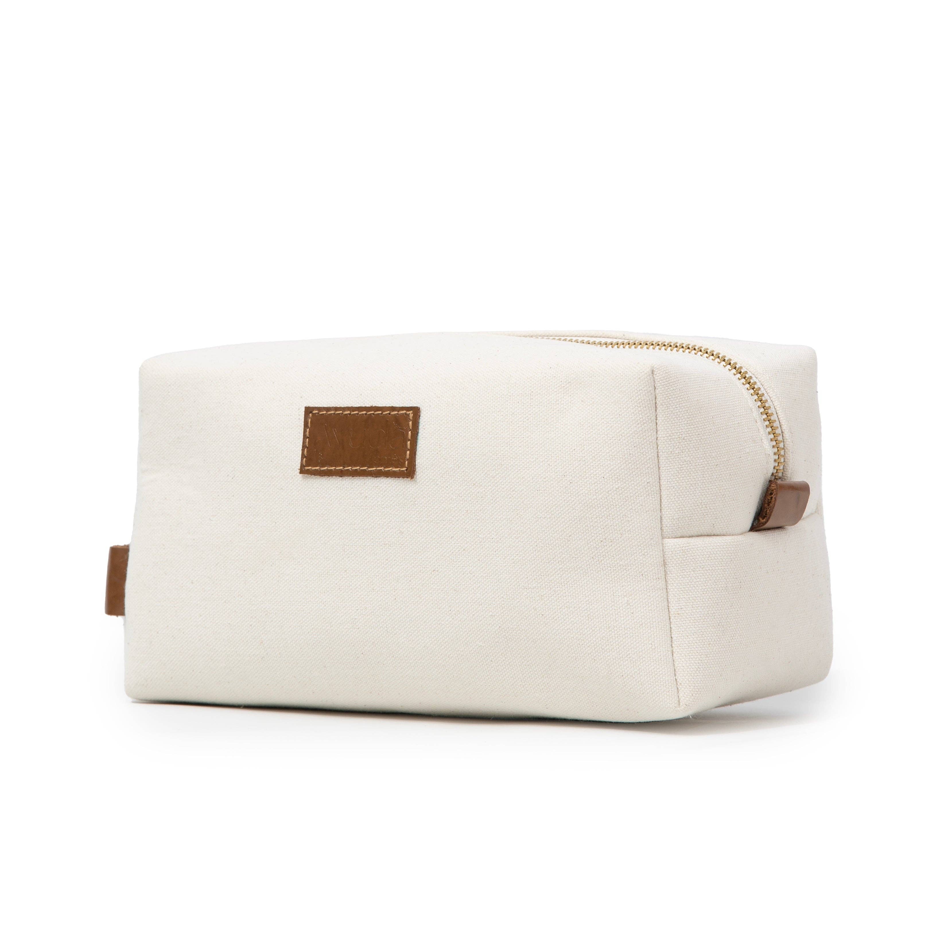 House of cotton – wholesale Toiletry bag – Unisex – Canvas Travel Pouch – Durable Cotton Bag for Toiletries & Grooming - White1
