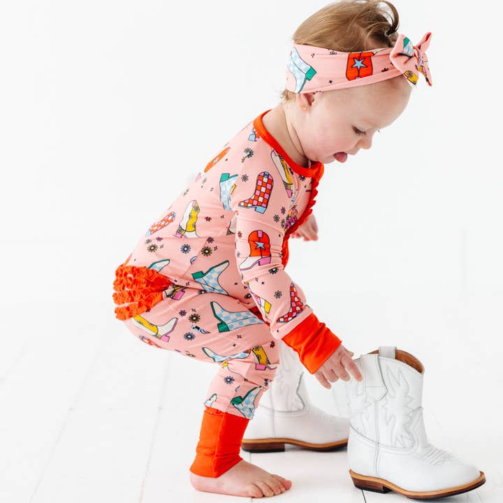Kiki + Lulu - Wholesale Sleepsuit - Baby - Let's Go (to bed) Girls Convertible Footies with Ruffle