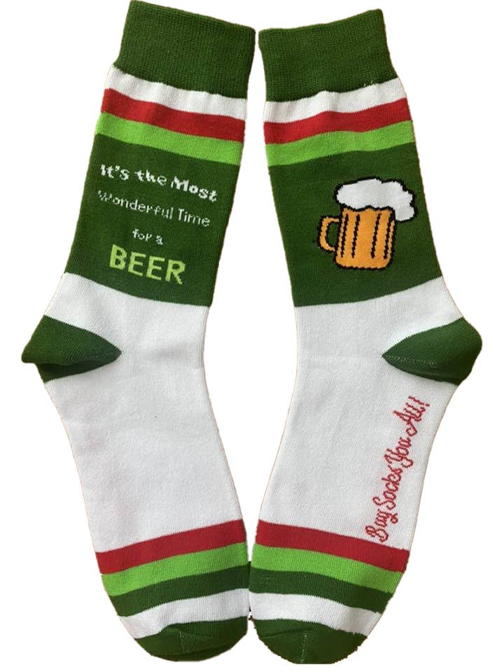Its the Most Wonderful Time for a Beer Men's Socks for wholesale by Buy Socks You All