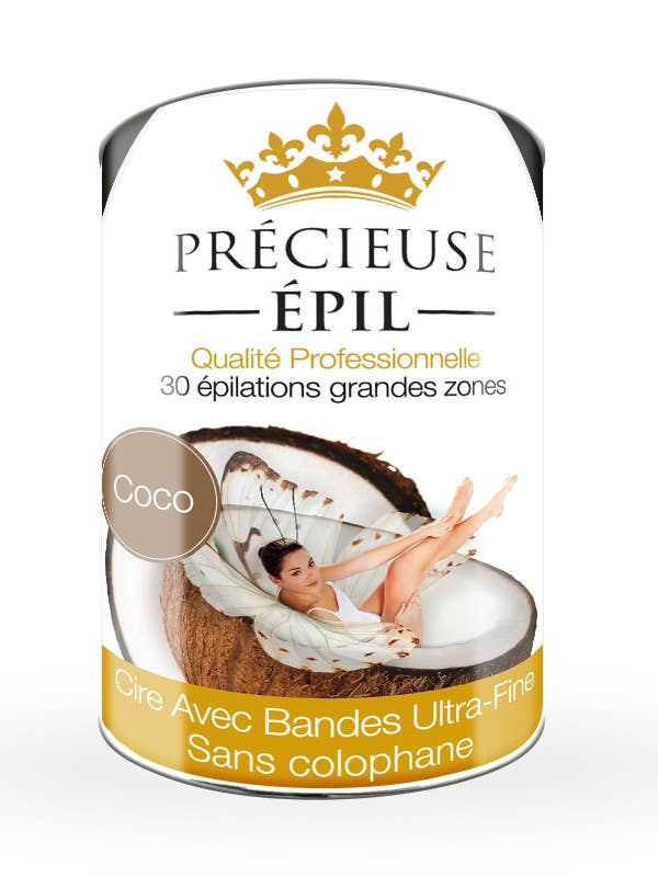 Professional depilatory wax with strip (coco) for wholesale by PRECIEUSE EPIL