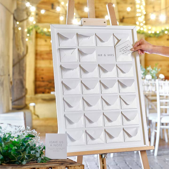 Frame and Envelope Wedding Guest Book Alternative for wholesale by Ginger Ray