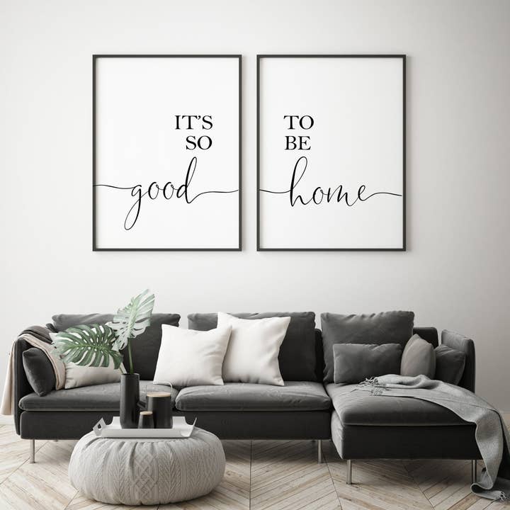 D'LUXE PRINTS - Wholesale Gallery Wall Set - It's So Good To Be Home Prints Set2
