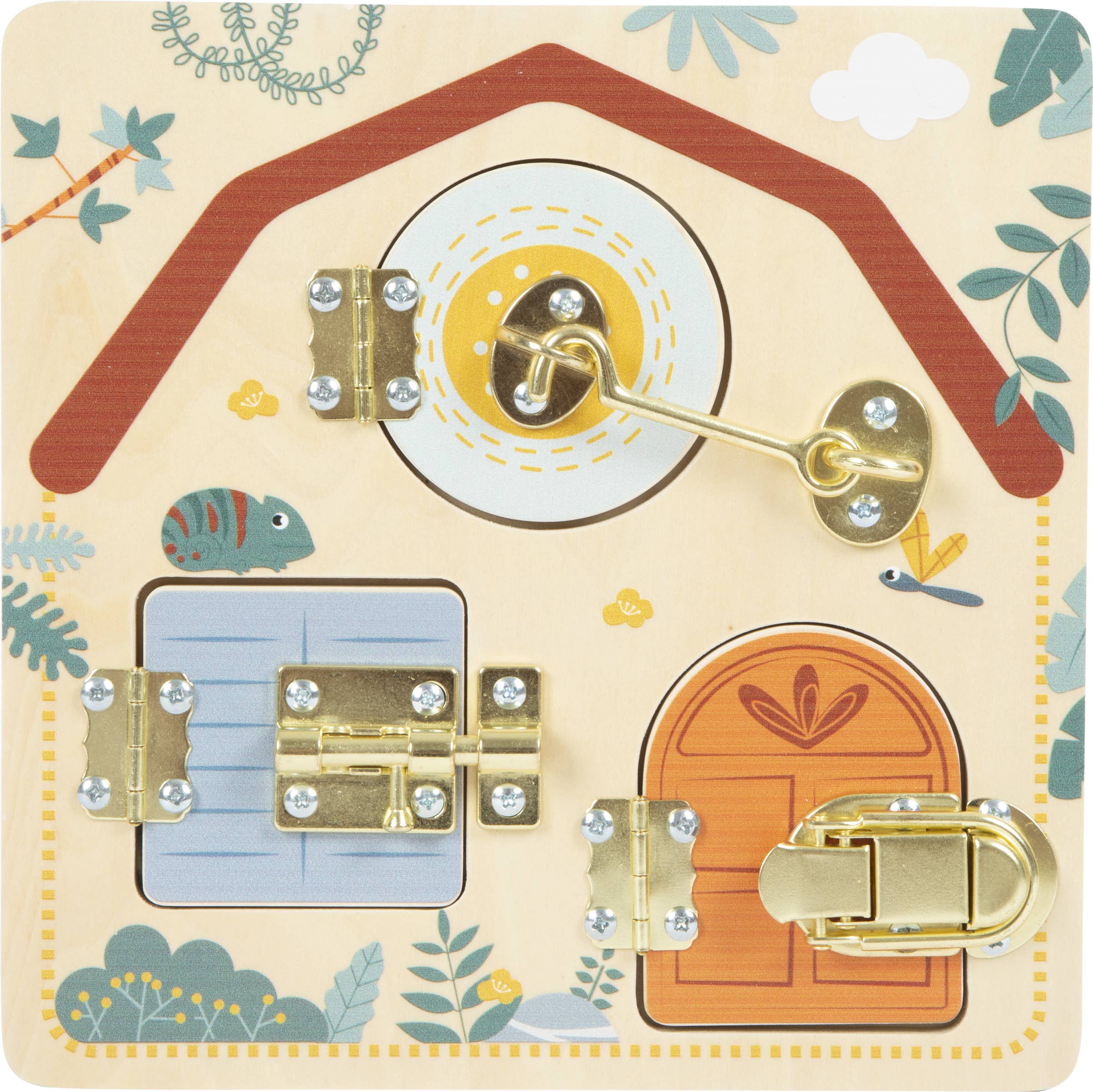 small foot - Wholesale Wood Toy - Kids - “Safari” motor skills board lock and bar | motor skills toys3