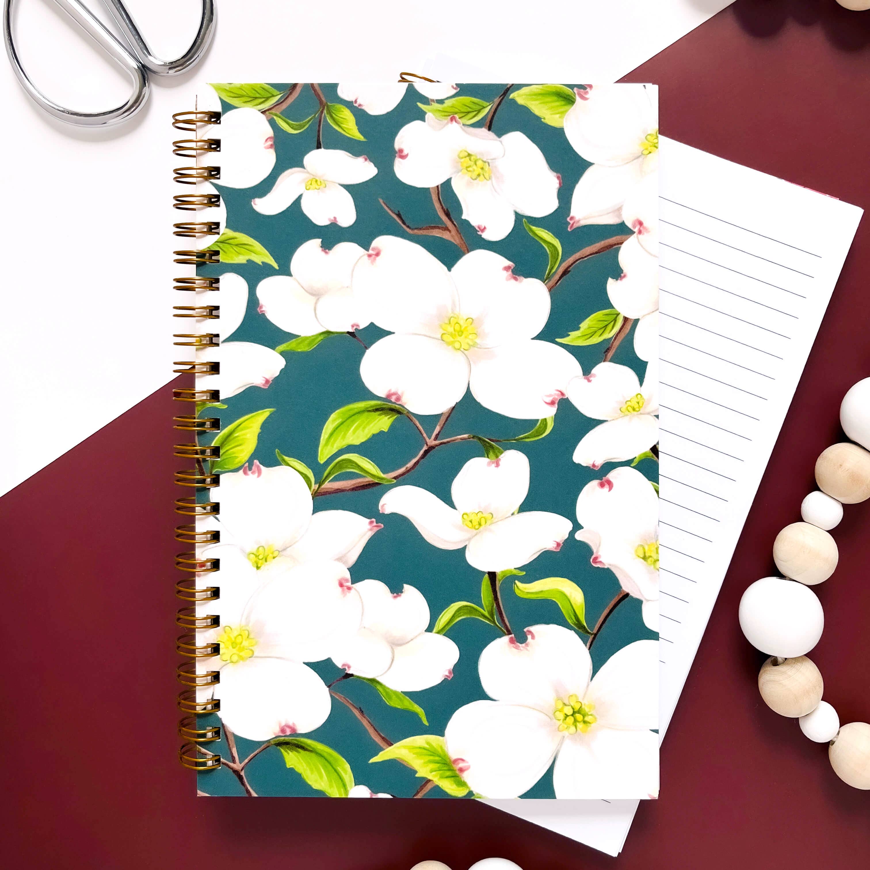 Morgan Swank Studio - Wholesale Notebook - Dogwood | Virginia + North Carolina State Flower Notebook2