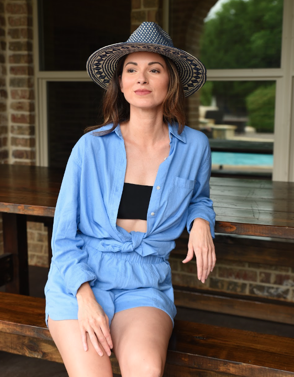 American Hat Makers - Vente Chapeau de paille – femme - Chapeau de soleil en paille style safari bicolore - modèle Eppie7