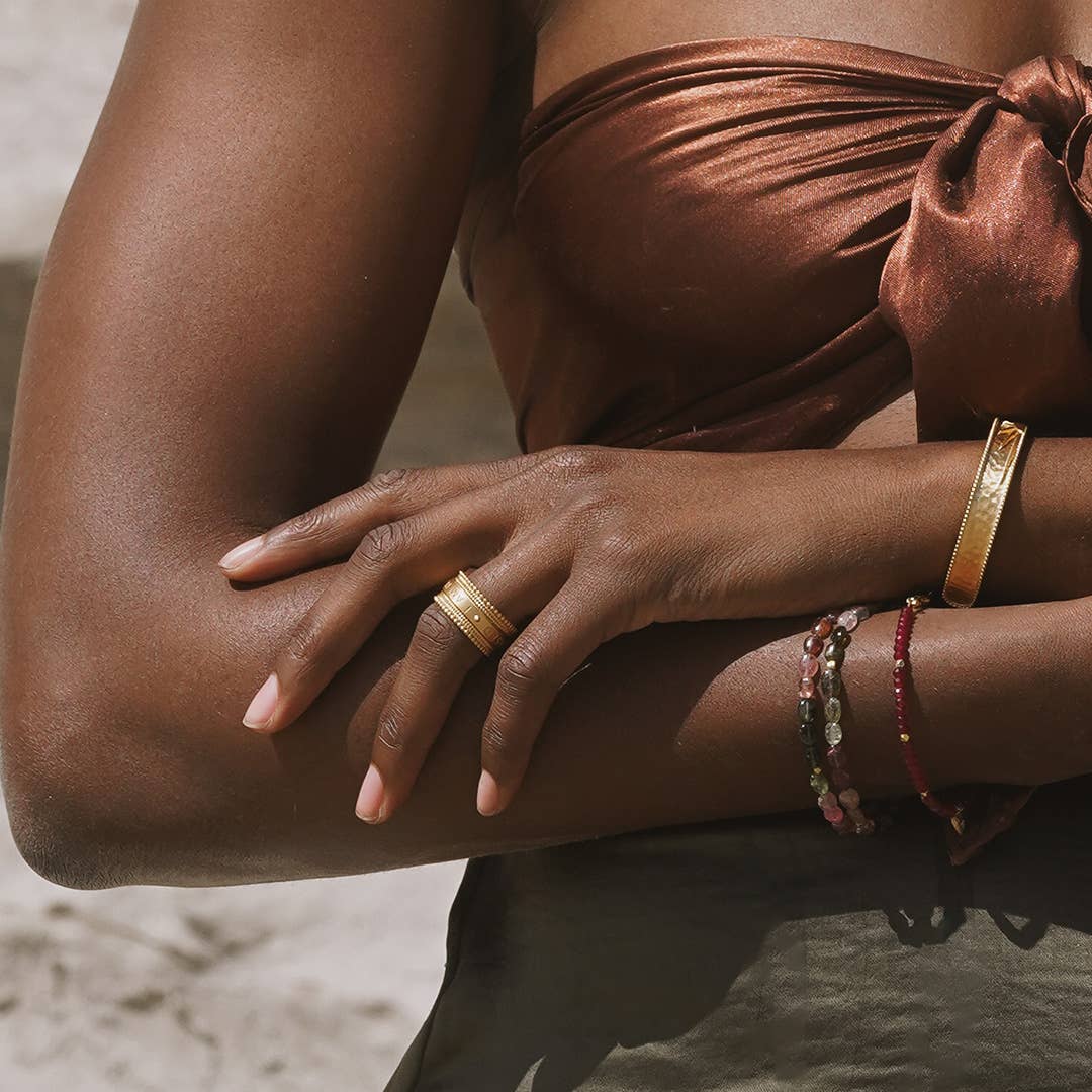 Satya Jewelry - Wholesale Band/Stacked Ring - Blessings Mantra Spinning Ring ~ Sizes 6, 7, 84