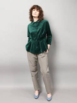 ANNA FLUWELEN GROENE JAS voor wholesale door Ambali