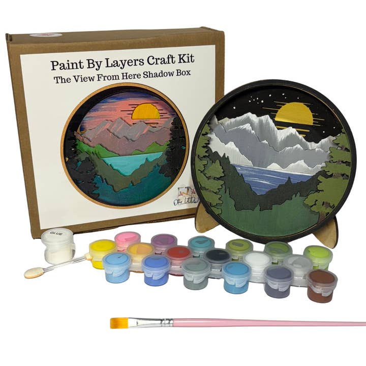 Our Little Makery - Wholesale DIY Craft Kit - The View From Here Shadow Box Kit0