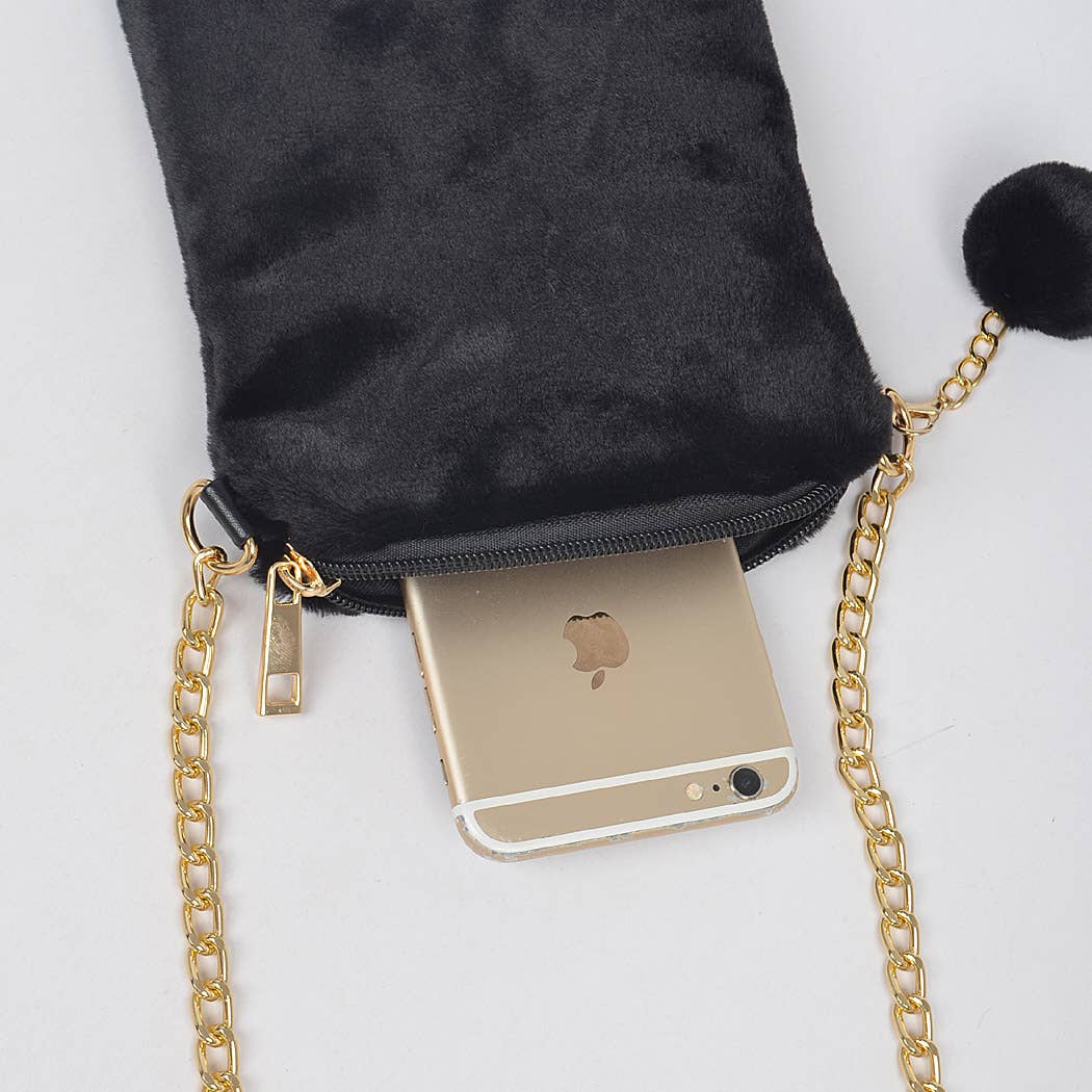 3AM BY H&D ACCESSORIES - Wholesale Clutch Bag - Women's - Faux Solid Fur Mini Clutch6