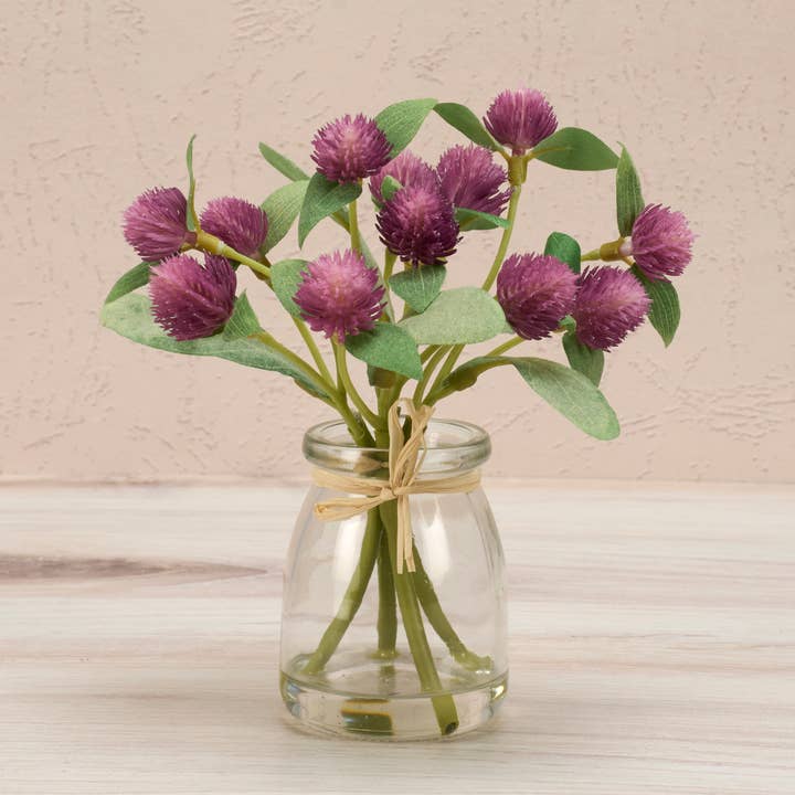 Globe Amaranth Vase for wholesale by Primitives by Kathy