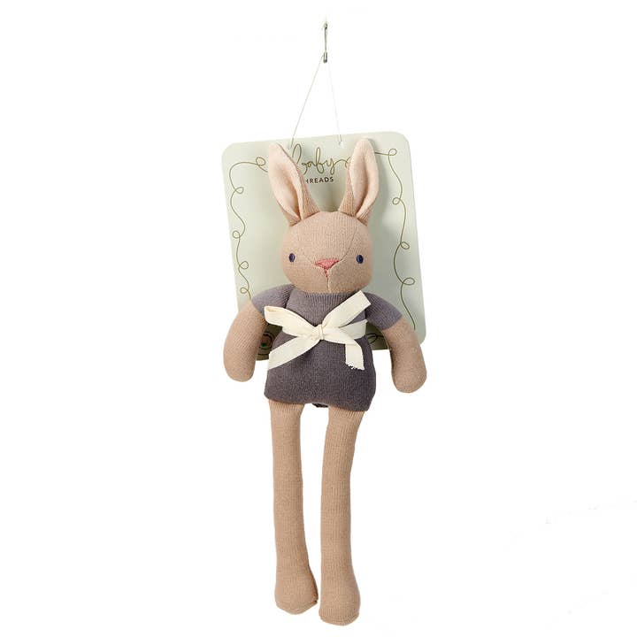 ThreadBear Design UK/EU - Wholesale Doll - Kids - Baby Threads Taupe Bunny - Organic Doll 35cm