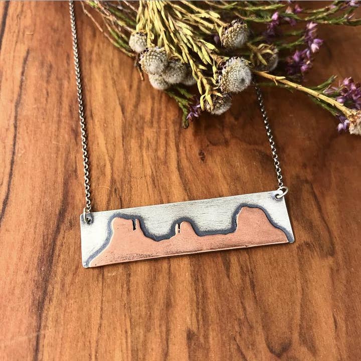 Monument Valley Bar necklace for wholesale by Papillon Handcrafted