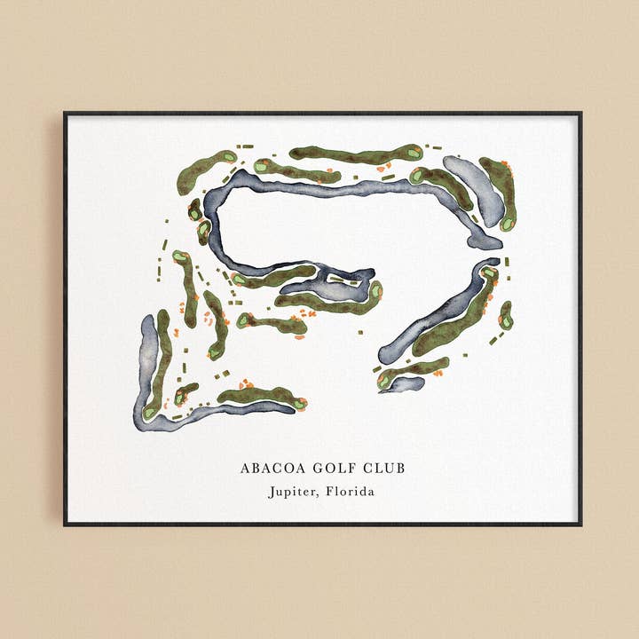 Abacoa Golf Club Print for wholesale by ally aiken design