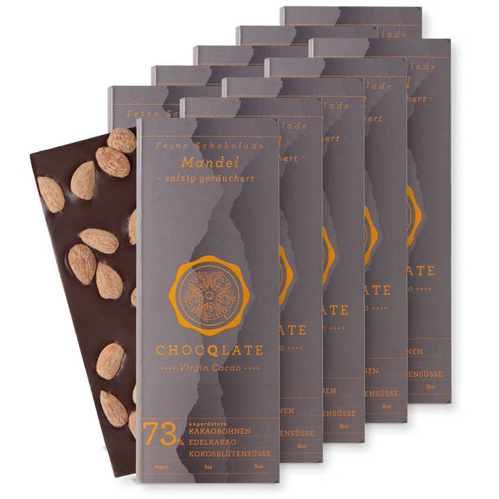 ALMOND CHOCQLATE organic chocolate - pack of 10 for wholesale by Chocqlate